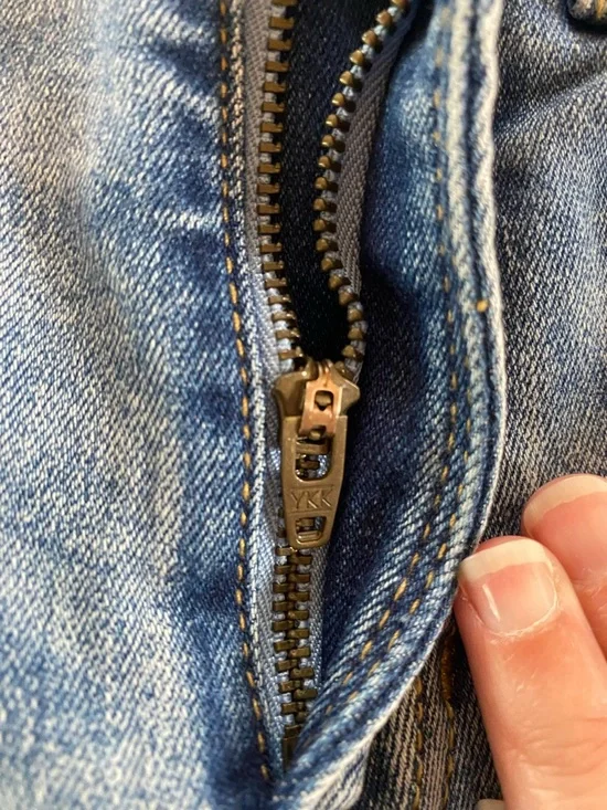 PacSun Light Blue Cropped Straight Jeans with Raw Hem - Picture 10 of 10